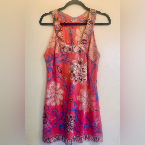 EMILIO PUCCI Vintage Sheath Dress-Size M(8-10)-Pink Multi-RARE FIND!  READ!!! - Picture 1 of 4